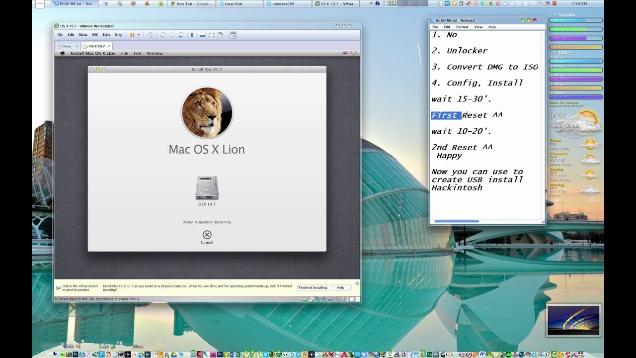 how to run mac os x in vmware workstation